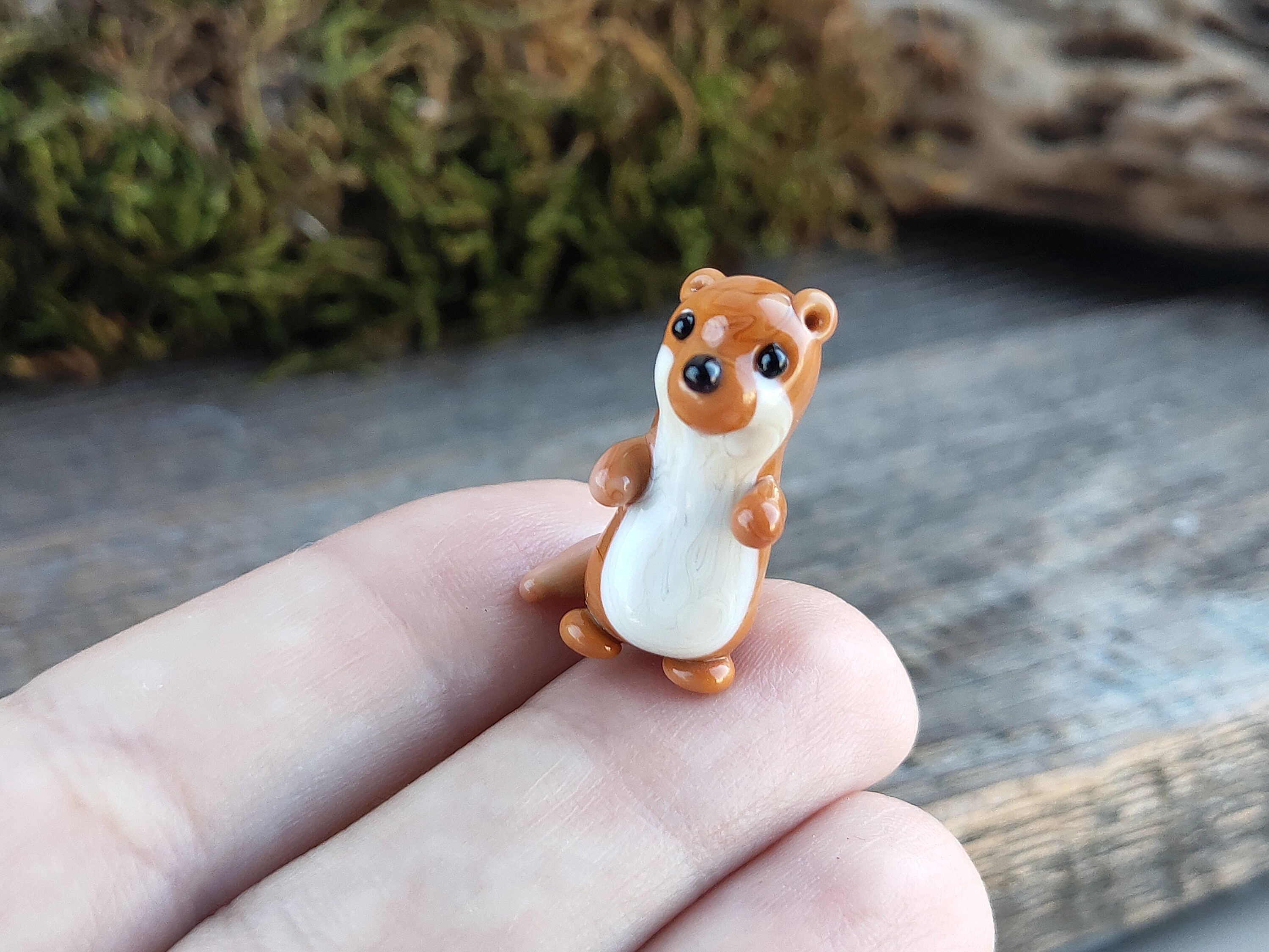 Ferret figurine otter miniature ferret art ferret toy Etsy