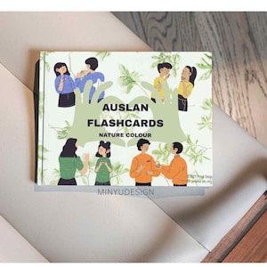Auslan Alphabet Flashcards Nuture Colour | Montessori materials | digital download