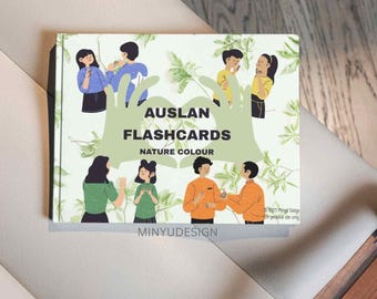 Auslan Alphabet Flashcards Nuture Colour | Montessori materials | digital download