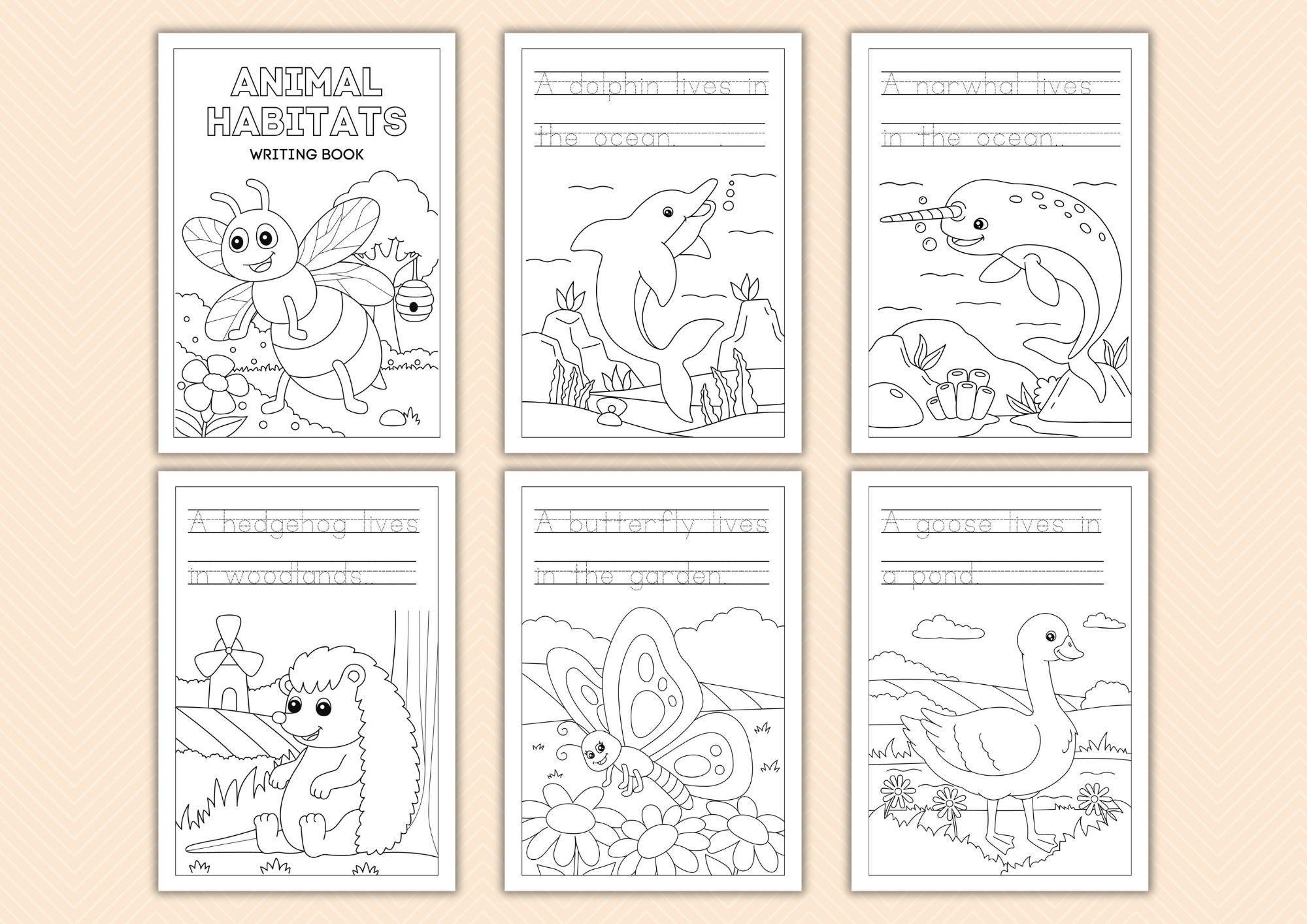 Printable Animal Habitats Colouring Book for Kids – Fun & Creative ...