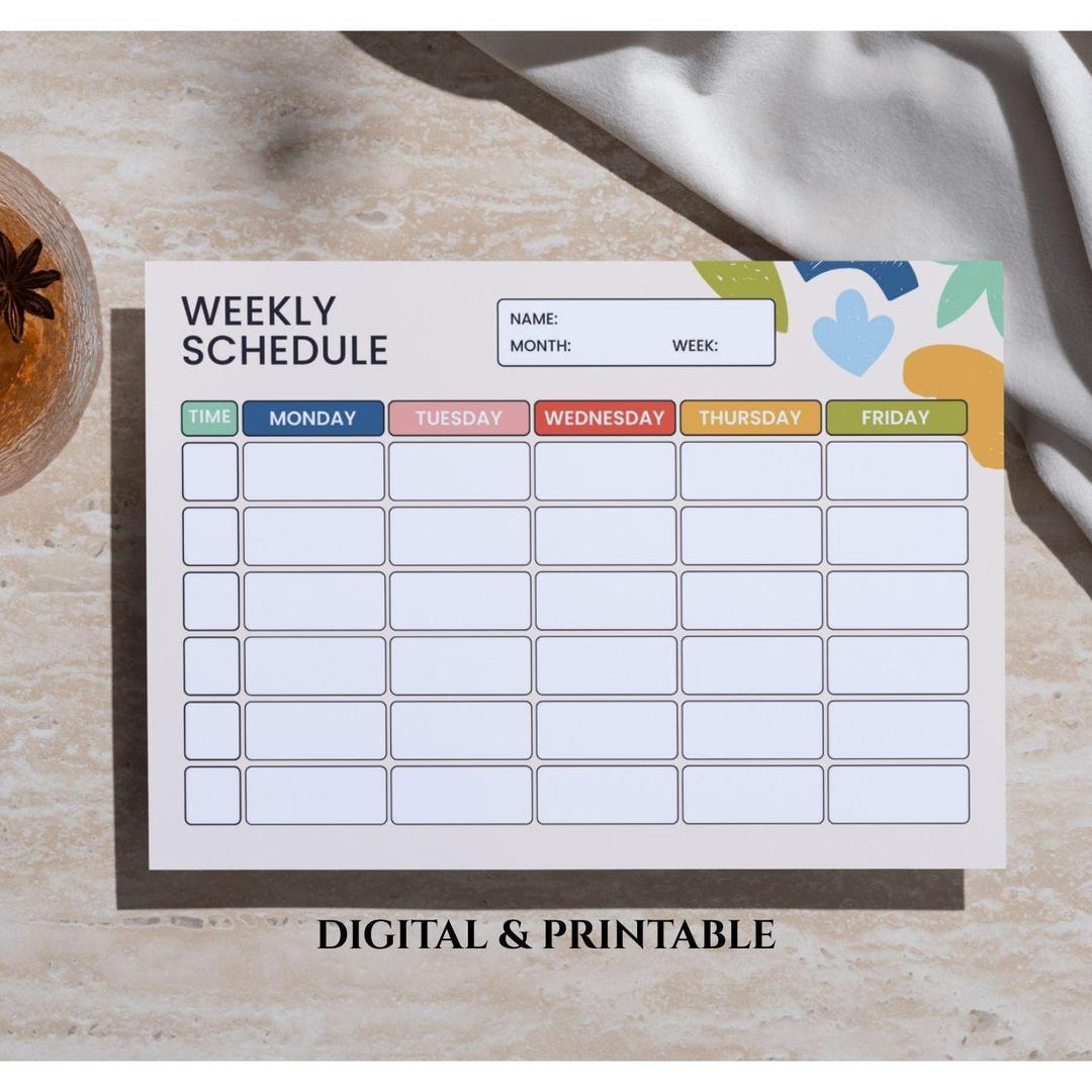 Printable Weekly Planner – Undated Layout (A4 & US Letter) - Etsy