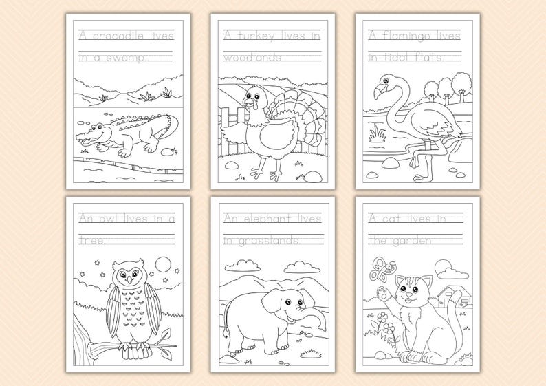 Printable Animal Habitats Colouring Book for Kids – Fun & Creative ...