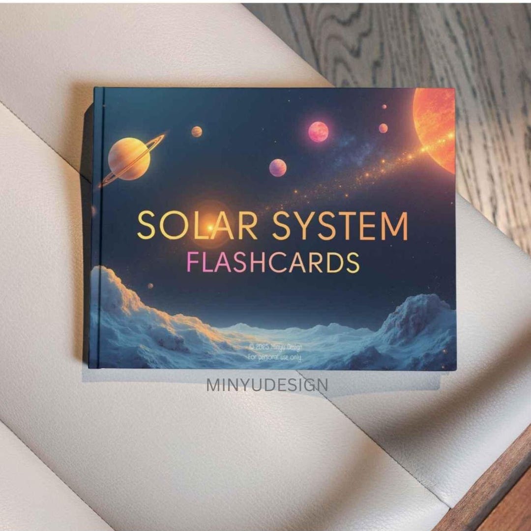 24 Solar System Flashcards: Montessori 3-part Cards (digital Download ...