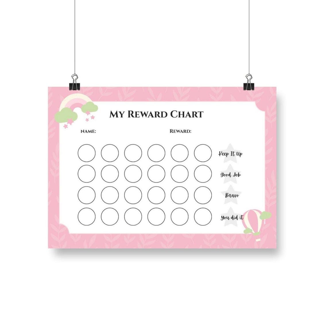 Kids Reward Chart Pink Rainbow Version| Behavior Support | Daily ...