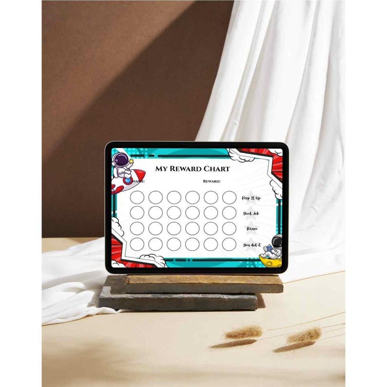 Kids Reward Chart Space Green Version| Behavior Support | Daily Routine ...