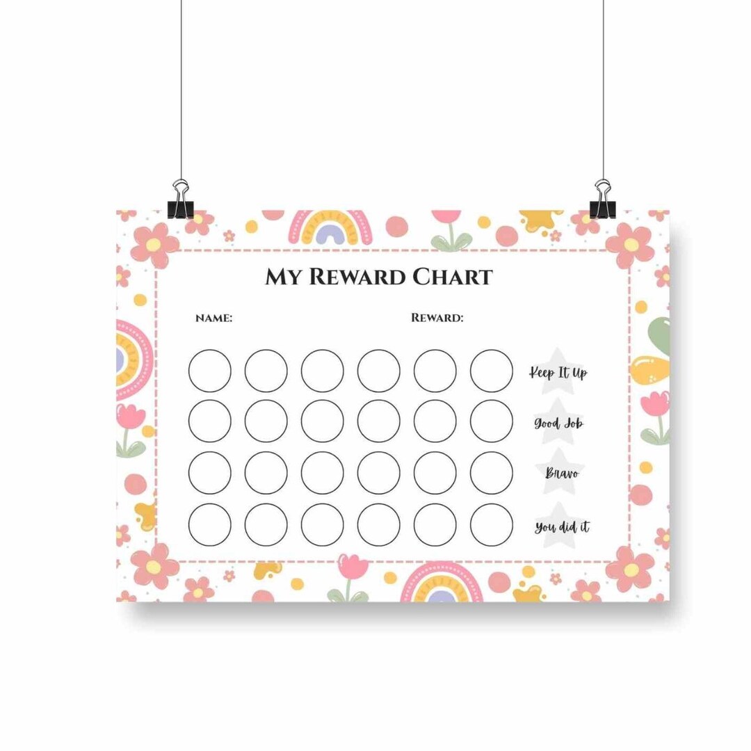 Kids Reward Chart Rainbow Version| Behavior Support | Daily Routine ...
