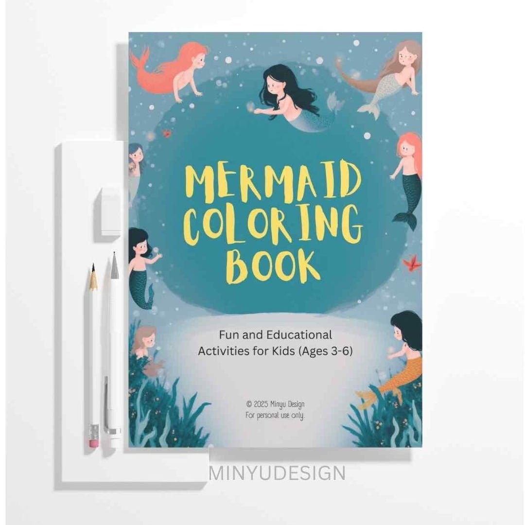 40 Printable Mermaid Coloring Book for Kids – Fun & Creative Activity ...