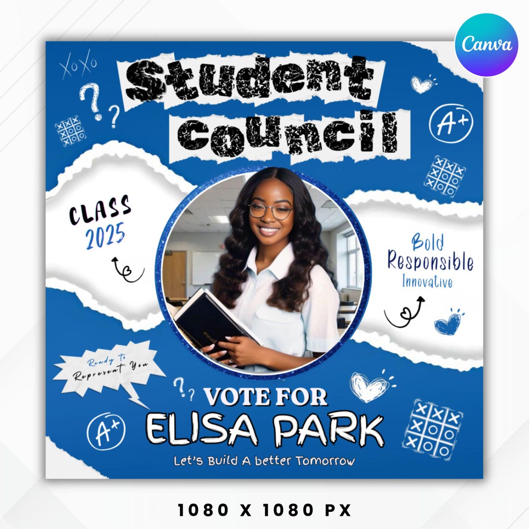 Student Council Campaign Flyer Template, School Election Flyer ...