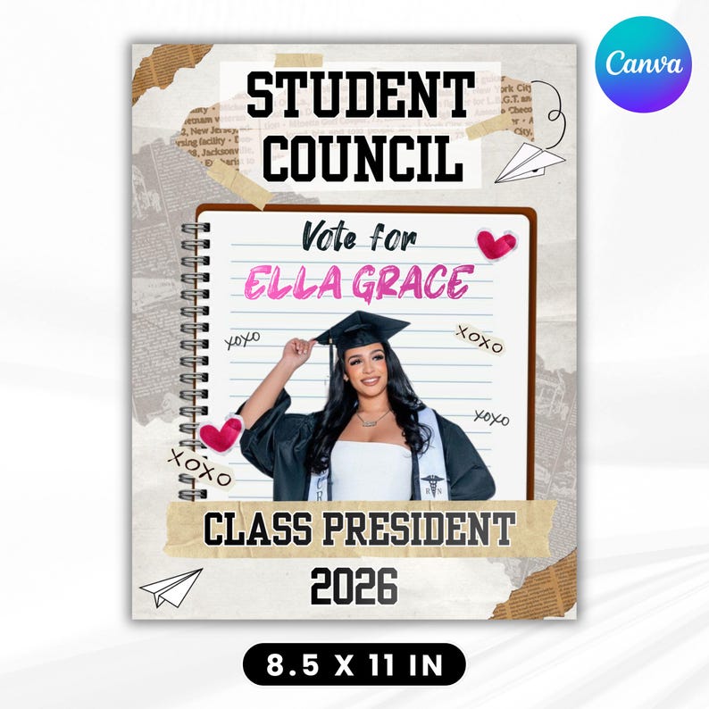 Student Council Campaign Flyer Template, School Election Flyer, Council ...