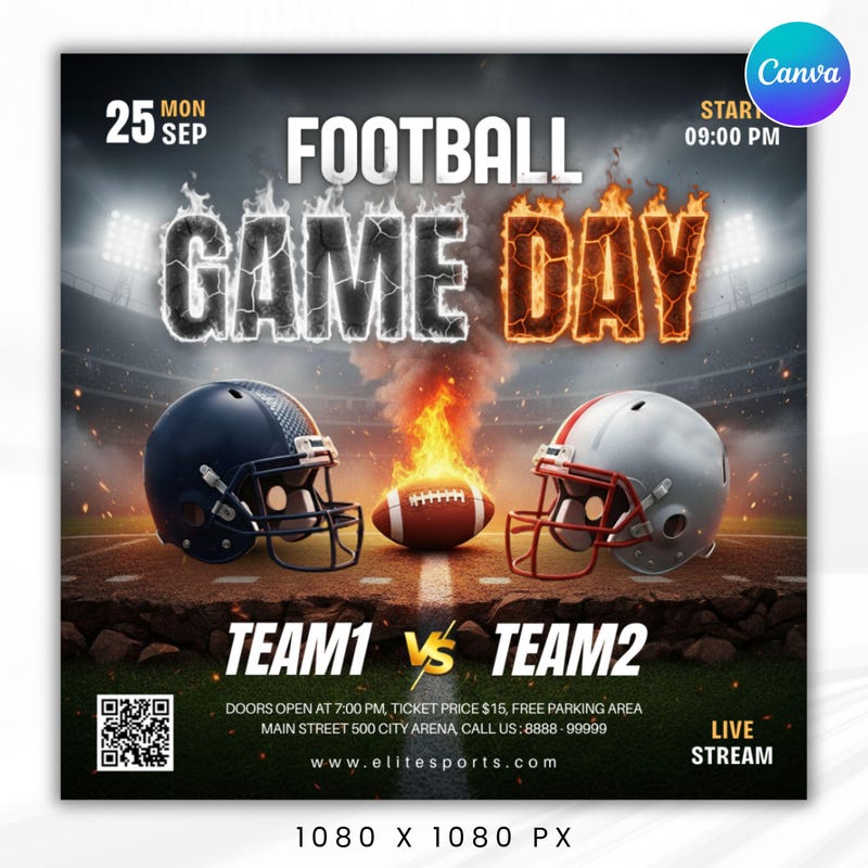 Playoffs Football Flyer - Etsy