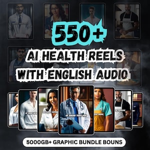 550+ AI-hälsotips, virala videor på sociala medier (PLR+MRR)