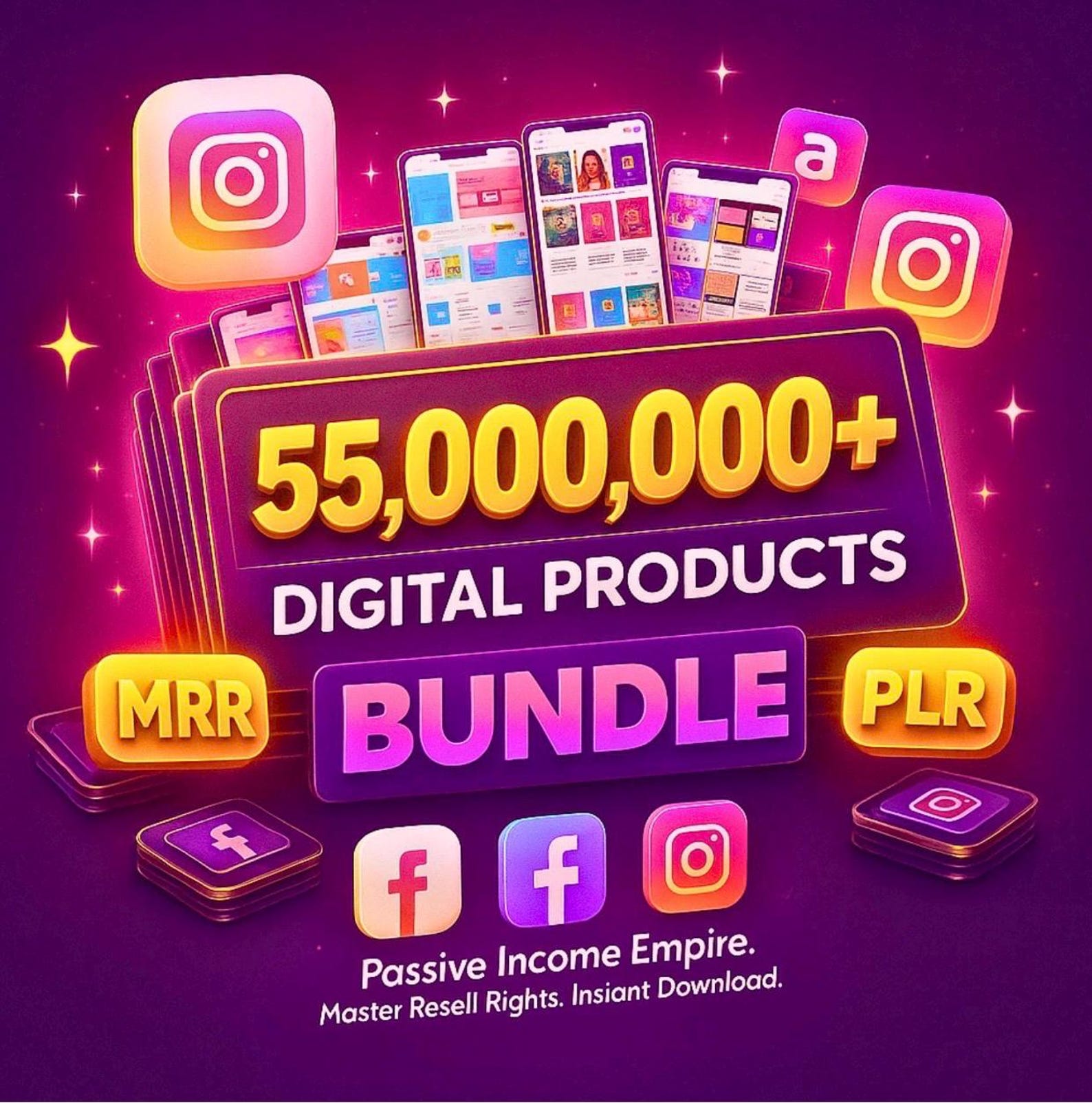 55 Million+ PLR MRR Digital Products Mega Bundle | Resellable Ebooks ...