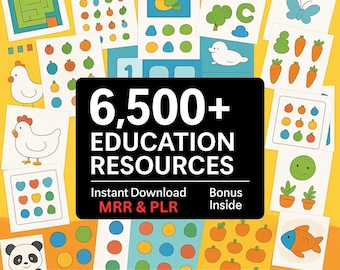 Kids Learning Activities Bundle, Homeschool Printables (PLR & MRR)