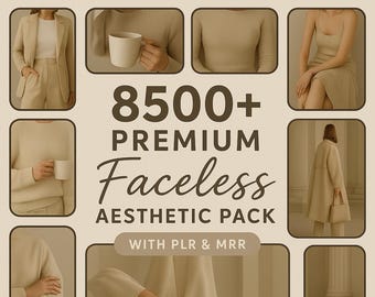 8500+ gezichtsloze esthetische haspels | Canva bewerkbaar, PLR en MRR (digitale download)