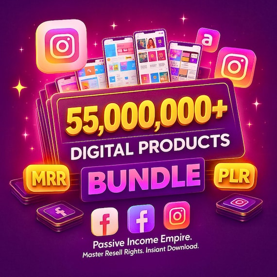 55 Million+ PLR MRR Digital Products Bundle, Ebooks, Resell, and more