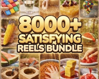 8400 ASMR Satisfying Videos Bundle, Social Media Reels (PDF)