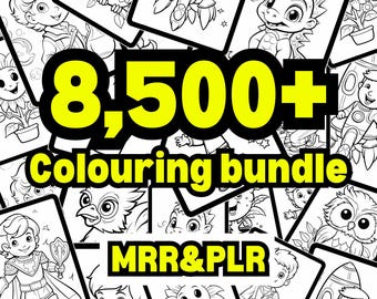 8500+ Coloring Pages Mega Bundle PLR Kids & Adults