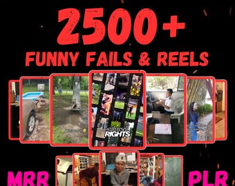 2500+ Funny Fails Reels Videos, Viral TikTok Hooks (MRR PLR) (Digital Download)