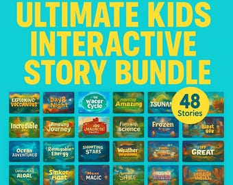 Interactieve sjablonen voor kinderverhalen – Canva-verhalenbundel (PLR-rechten)