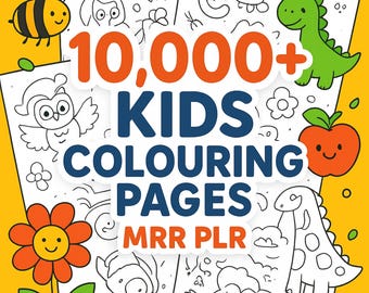 Mega Bundle PLR con oltre 10.000 pagine da colorare per bambini e adulti