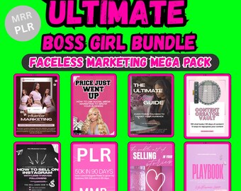 Boss Babe eBook Bundle | 22 PLR Editable Canva Templates (Digital)