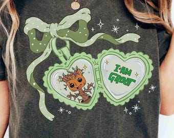 コケットボウズ マーベル I am Groot ガーディアンズ シャツ、WDW ディズニーランド ファミリーバケーション 2025 旅行、かわいいグルート Tシャツ、グルート ディズニー キッズ 幼児用シャツ