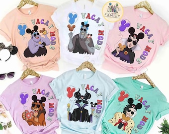Disney Villains Characters Vacay Mode Mickey Baloons Shirt, Disney Girls Trip Shirt, Bad Witches Club, Maleficent Evil Queen Hades Scar Tee