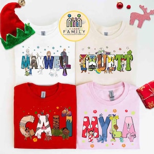 Custom Name Mickey & Friends Family Matching Shirts, Mom Dad Disney T-shirt, Personalized Mickey Mouse Kids Toddler Birthday Gift Tee image 2