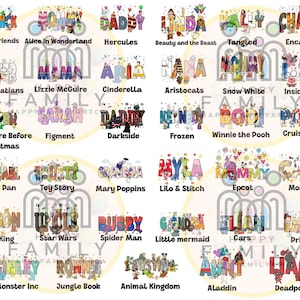 Custom Name Mickey & Friends Family Matching Shirts, Mom Dad Disney T-shirt, Personalized Mickey Mouse Kids Toddler Birthday Gift Tee image 4