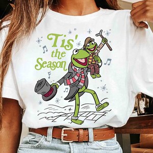 Muppet Christmas Carol Kermit The Frog And Tiny Tim Tis The Season To Be Jolly And Joyous Shirt, Disney Mickey's Very Merry Xmas Party Gift