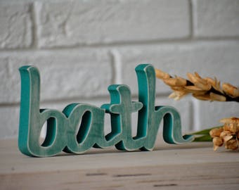 bathroom wall decor wooden sign bath sign wooden letters rustic sign home sign bath wooden sign rustic sign
