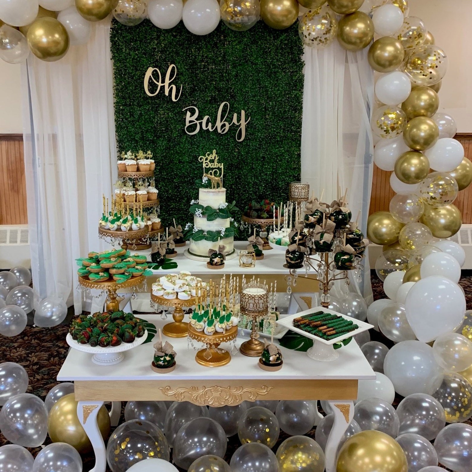 Baby Shower Decorations Oh Baby Gold Wood Sign Large Wooden | Etsy