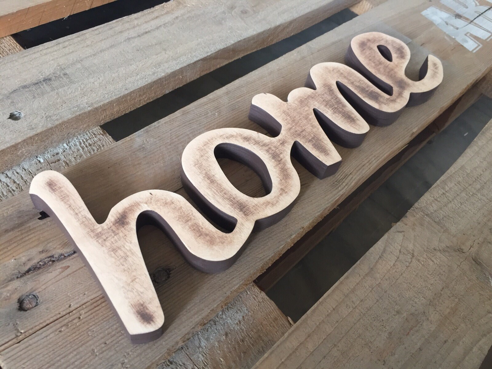 Rustic wooden letters for wall. Home Sign. Wall Art. Wall Etsy