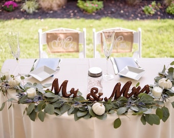 Panneaux peints ou scintillants pour mariage, décoration de lettres en bois pour la table de réception chérie, panneaux souvenirs de mariage pour M.