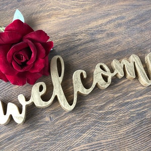 Welcome sign for front door, Welcome. Letters. Rustic welcome sign, Wood welcome sign, front door sign, home decor welcome sign, wooden sign