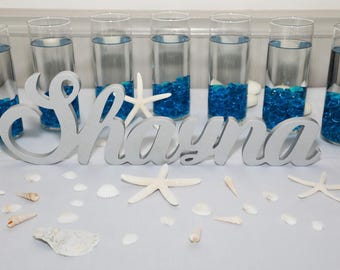 Bat Mitzvah Standing Name Sign, Sweet 16 Name Sign, Centerpiece name, Wooden Name for table, Standing Name Sign, Party Name decor