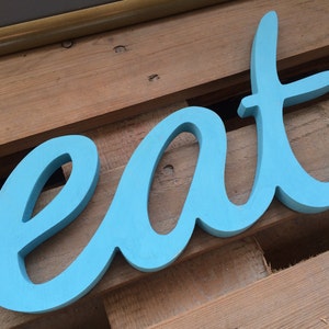 EAT Letters 8 Rustic Eat Sign Wooden Letters Kitchen Sign Wood Eat Sign Farmhouse Kitchen Home Decor, Kitchen Signs, Kitchen Wall Decor, image 1