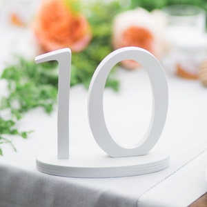 Table Numbers white, Wedding table decoration, Reception decor, Party decorations