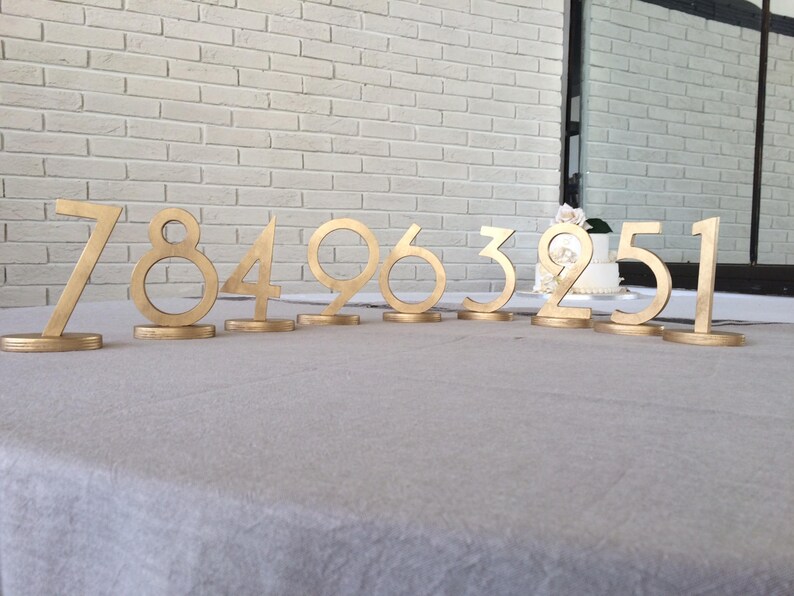 Wedding Table Gold Numbers. Table Numbers Gold. Table Numbers Etsy