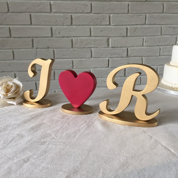 Bride and Groom Letters Initials for Wedding  table decor