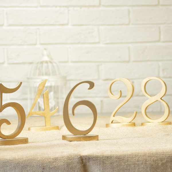 GOLD wedding table numbers for wedding table decoration