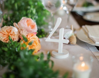 DIY option or painted WHITE GOLD wooden wedding Table Numbers. Wedding table decor Numbers wooden. table numbers For Wedding