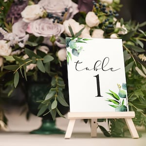 Small Wooden Easel for small or large printed table numbers, Wedding Decorations Wedding Table Numbers, Party Table Numbers and Signs