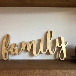 Wooden Family wall letters,FAMILY wall art sign. Family wood sign. Family sign for wall decor. Family 3D wall decor, Farmhouse decor