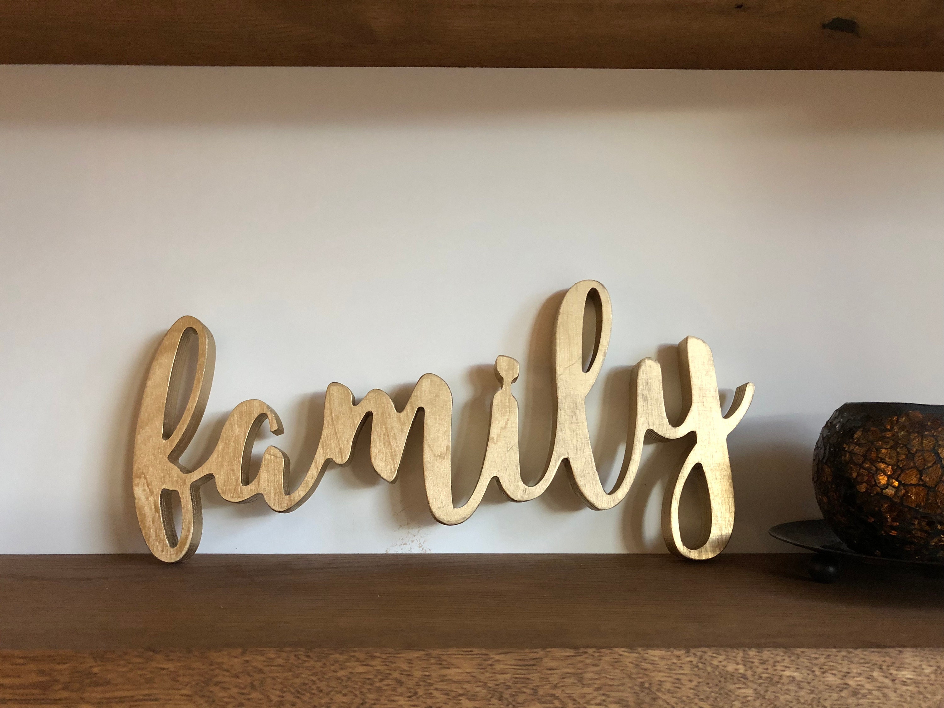  Wood Letters for Wall Decor Name Wood Sign in Gold Room Decor  for Teen Girls (Also in Different Colors & Sizes) : Handmade Products