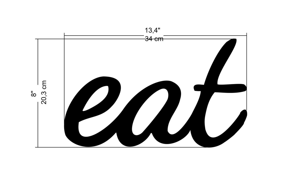 Kitchen Wall Decor rustic wood sign EAT. Wood Sign. Letters Etsy