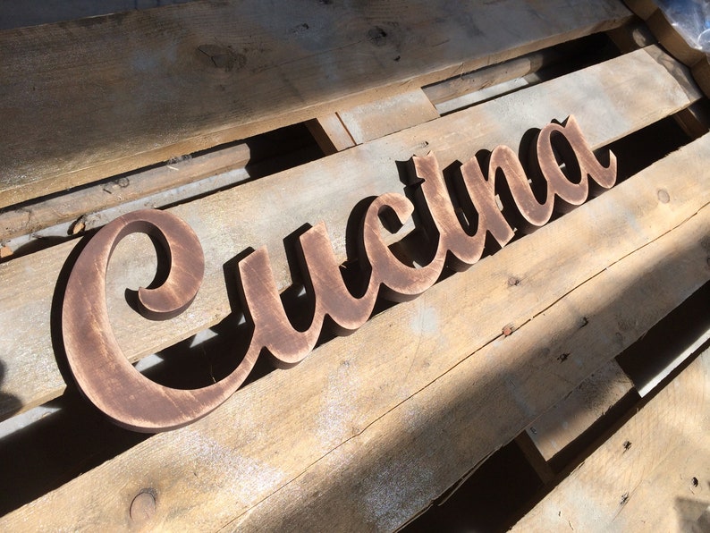 Italian Kitchen Wall Decor for Farmhouse La Cucina Wooden - Etsy