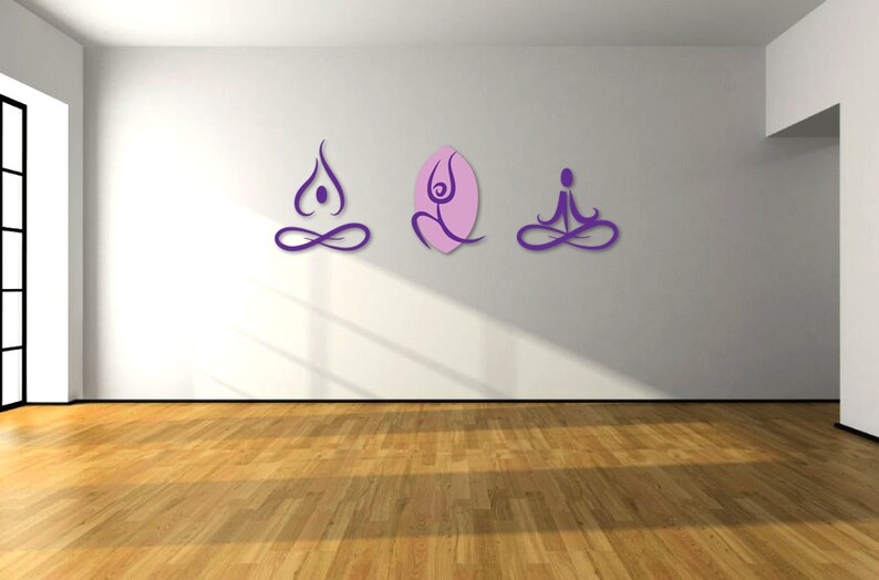 YOGA Wall Decal Accent for Yoga Studio or Sport Hall. Yoga Etsy