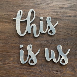 This is us Wood Words, Thanksgiving Decor, Dining room decor, , Word Cutouts, wood sign, Family room decor,