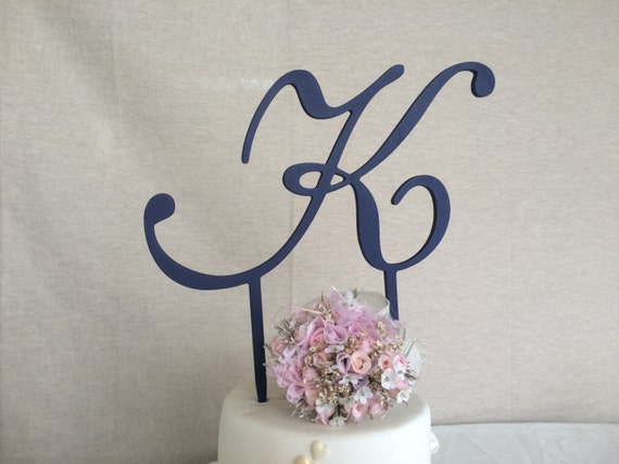 Last Name Letter Cake Topper A B C D E F G H I J K Etsy